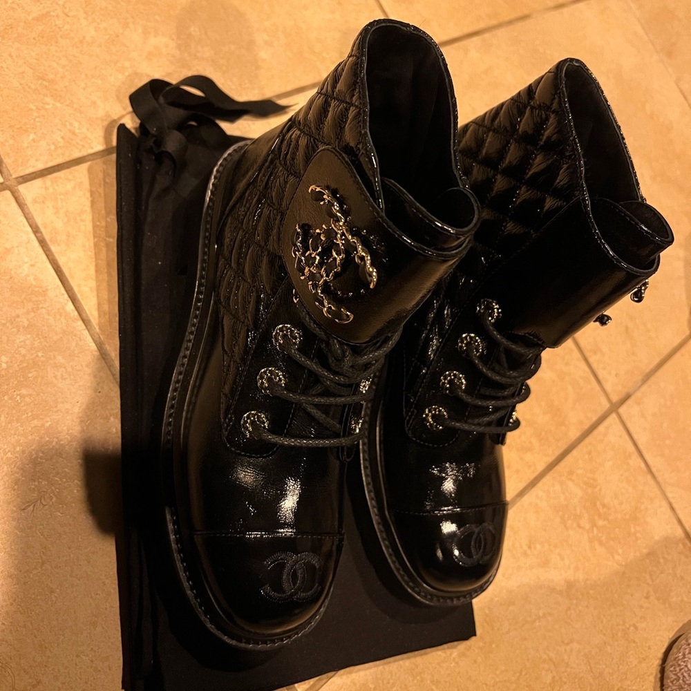 BRAND NEW CHANEL COMBAT BOOTS